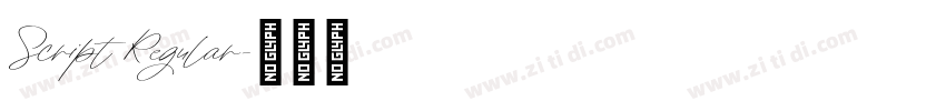 Script Regular字体转换